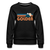 Golden, Colorado Women’s Sweatshirt - Retro Mountain Women’s Golden Crewneck Sweatshirt - black