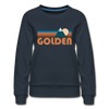 Golden, Colorado Premium Women's Sweatshirt - Retro Mountain Women's Golden Crewneck Sweatshirt