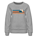 Chattanooga, Tennessee Women’s Sweatshirt - Retro Mountain Women’s Chattanooga Crewneck Sweatshirt - heather gray