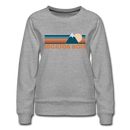 Jackson Hole, Wyoming Women’s Sweatshirt - Retro Mountain Women’s Jackson Hole Crewneck Sweatshirt - heather gray