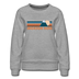 Jackson Hole, Wyoming Women’s Sweatshirt - Retro Mountain Women’s Jackson Hole Crewneck Sweatshirt - heather gray