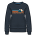 Crested Butte, Colorado Women’s Sweatshirt - Retro Mountain Women’s Crested Butte Crewneck Sweatshirt - navy