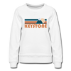 Keystone, Colorado Women’s Sweatshirt - Retro Mountain Women’s Keystone Crewneck Sweatshirt - white
