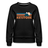 Keystone, Colorado Premium Women's Sweatshirt - Retro Mountain Women's Keystone Crewneck Sweatshirt