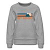 Mount Hood, Oregon Women’s Sweatshirt - Retro Mountain Women’s Mount Hood Crewneck Sweatshirt - heather gray