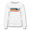 Ridgway, Colorado Premium Women's Sweatshirt - Retro Mountain Women's Ridgway Crewneck Sweatshirt