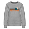 Ridgway, Colorado Women’s Sweatshirt - Retro Mountain Women’s Ridgway Crewneck Sweatshirt - heather gray