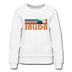 Salida, Colorado Women’s Sweatshirt - Retro Mountain Women’s Salida Crewneck Sweatshirt - white