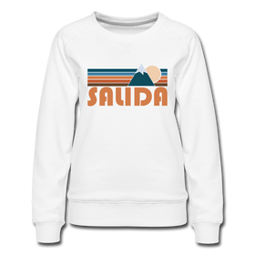 Salida, Colorado Premium Women's Sweatshirt - Retro Mountain Women's Salida Crewneck Sweatshirt