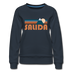 Salida, Colorado Women’s Sweatshirt - Retro Mountain Women’s Salida Crewneck Sweatshirt - navy