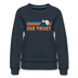 Sun Valley, Idaho Women’s Sweatshirt - Retro Mountain Women’s Sun Valley Crewneck Sweatshirt - navy