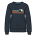 North Carolina Women’s Sweatshirt - Retro Mountain Women’s North Carolina Crewneck Sweatshirt - navy