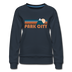 Park City, Utah Women’s Sweatshirt - Retro Mountain Women’s Park City Crewneck Sweatshirt - navy
