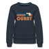 Ouray, Colorado Women’s Sweatshirt - Retro Mountain Women’s Ouray Crewneck Sweatshirt - navy
