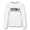 Snowmass, Colorado Women’s Sweatshirt - Retro Mountain Women’s Snowmass Crewneck Sweatshirt - white