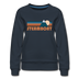 Steamboat, Colorado Women’s Sweatshirt - Retro Mountain Women’s Steamboat Crewneck Sweatshirt - navy