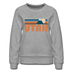 Utah Women’s Sweatshirt - Retro Mountain Women’s Utah Crewneck Sweatshirt - heather gray