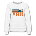Vail, Colorado Women’s Sweatshirt - Retro Mountain Women’s Vail Crewneck Sweatshirt - white