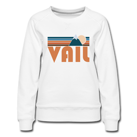 Vail, Colorado Premium Women's Sweatshirt - Retro Mountain Women's Vail Crewneck Sweatshirt