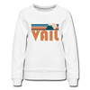 Vail, Colorado Premium Women's Sweatshirt - Retro Mountain Women's Vail Crewneck Sweatshirt