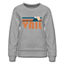 Vail, Colorado Women’s Sweatshirt - Retro Mountain Women’s Vail Crewneck Sweatshirt - heather gray