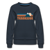 Tennessee Women’s Sweatshirt - Retro Mountain Women’s Tennessee Crewneck Sweatshirt - navy