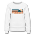 Vermont Women’s Sweatshirt - Retro Mountain Women’s Vermont Crewneck Sweatshirt - white