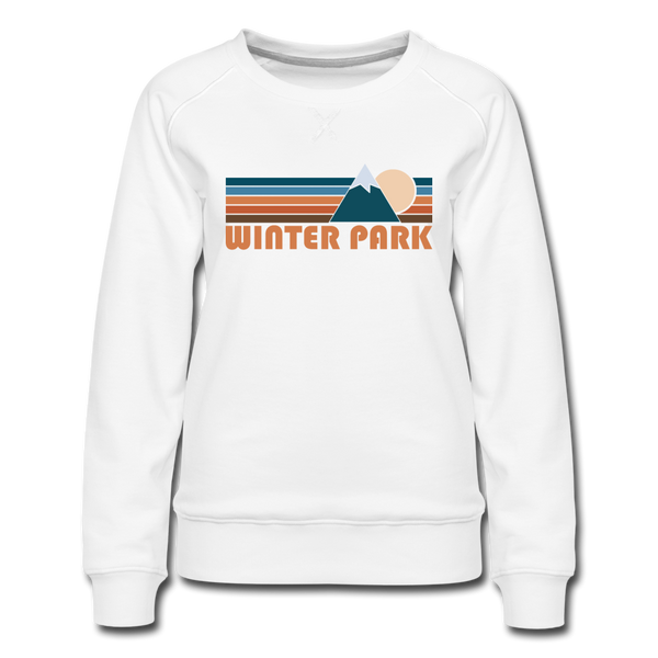 Winter Park, Colorado Women’s Sweatshirt - Retro Mountain Women’s Winter Park Crewneck Sweatshirt - white