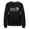 Winter Park, Colorado Women’s Sweatshirt - Retro Mountain Women’s Winter Park Crewneck Sweatshirt - black