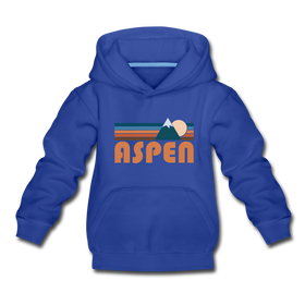 Aspen, Colorado Youth Hoodie - Retro Mountain Youth Aspen Hooded Sweatshirt