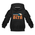 Alta, Utah Youth Hoodie - Retro Mountain Youth Alta Hooded Sweatshirt - black