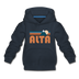 Alta, Utah Youth Hoodie - Retro Mountain Youth Alta Hooded Sweatshirt - navy