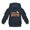 Alta, Utah Youth Hoodie - Retro Mountain Youth Alta Hooded Sweatshirt