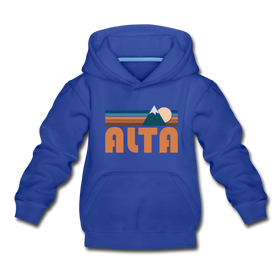 Alta, Utah Youth Hoodie - Retro Mountain Youth Alta Hooded Sweatshirt