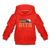 Alta, Utah Youth Hoodie - Retro Mountain Youth Alta Hooded Sweatshirt
