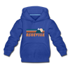 Asheville, North Carolina Youth Hoodie - Retro Mountain Youth Asheville Hooded Sweatshirt