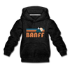 Banff, Canada Youth Hoodie - Retro Mountain Youth Banff Hooded Sweatshirt