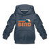 Bend, Oregon Youth Hoodie - Retro Mountain Youth Bend Hooded Sweatshirt - heather denim