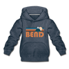 Bend, Oregon Youth Hoodie - Retro Mountain Youth Bend Hooded Sweatshirt