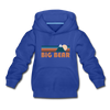 Big Bear, California Youth Hoodie - Retro Mountain Youth Big Bear Hooded Sweatshirt