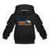 Chattanooga, Tennessee Youth Hoodie - Retro Mountain Youth Chattanooga Hooded Sweatshirt - black