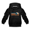 Chattanooga, Tennessee Youth Hoodie - Retro Mountain Youth Chattanooga Hooded Sweatshirt - charcoal gray