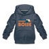 Boise, Idaho Youth Hoodie - Retro Mountain Youth Boise Hooded Sweatshirt - heather denim