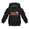 Boulder, Colorado Youth Hoodie - Retro Mountain Youth Boulder Hooded Sweatshirt