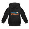 Bozeman, Montana Youth Hoodie - Retro Mountain Youth Bozeman Hooded Sweatshirt