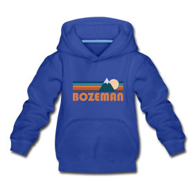 Bozeman, Montana Youth Hoodie - Retro Mountain Youth Bozeman Hooded Sweatshirt