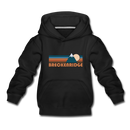 Breckenridge, Colorado Youth Hoodie - Retro Mountain Youth Breckenridge Hooded Sweatshirt - black