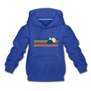 Breckenridge, Colorado Youth Hoodie - Retro Mountain Youth Breckenridge Hooded Sweatshirt - royal blue