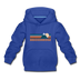 Breckenridge, Colorado Youth Hoodie - Retro Mountain Youth Breckenridge Hooded Sweatshirt - royal blue