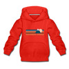 Colorado Springs, Colorado Youth Hoodie - Retro Mountain Youth Colorado Springs Hooded Sweatshirt - red